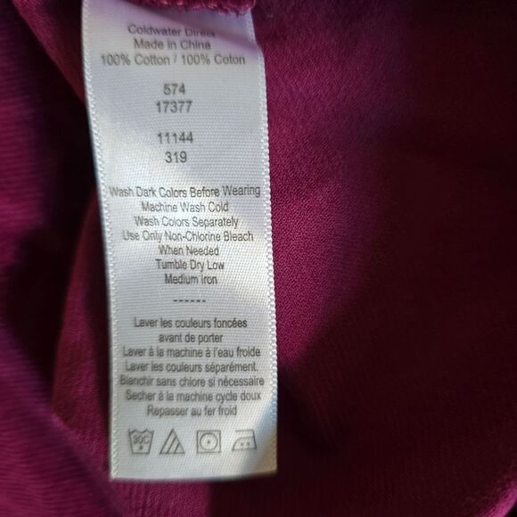 COLDWATER CREEK  Women's Maxi Dress Sz 6P Curdoroy Pink Long Sleeve Button Down - Picture 5 of 8